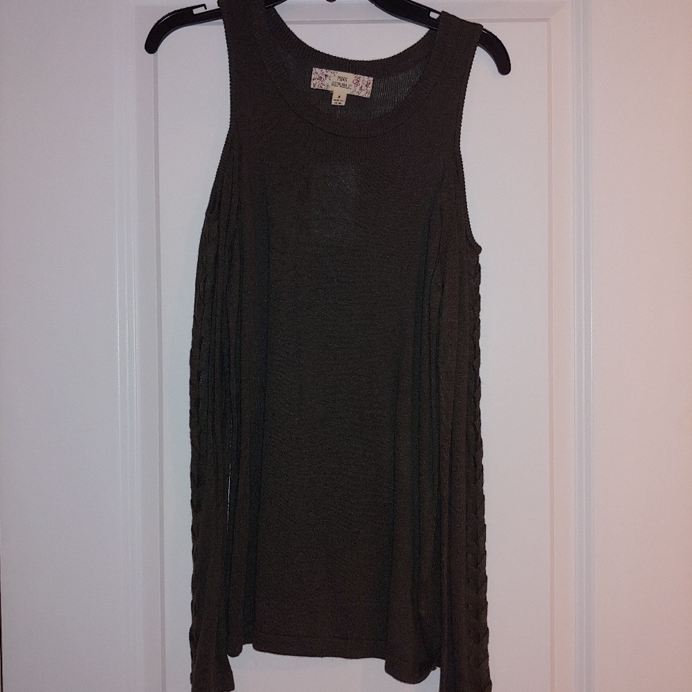 Cold shoulder sweater